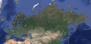 From Zurich (Switzerland) to Chokurdakh (Russian Federation) (Map: Google Earth)
