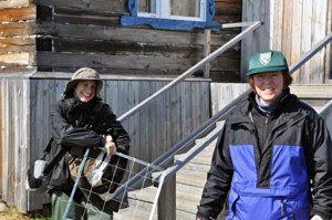 Maitane Iturrate and Olga Khitun ready to assess the floristic diversity in the Kytalyk area. Up to now our  list contains about 60 different species  – let’s see how many more we will find! We welcome any bets on this … (Photo: G. Schaepman-Strub, 9 July 2013).