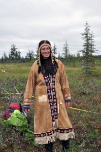 Expedition lead in all situations: Gabriela Schaepman-Strub (Photo: T. Maximov, July 2013).