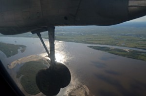 Ready to land in Yakutsk (Photo: M. Iturrate, August 2013).